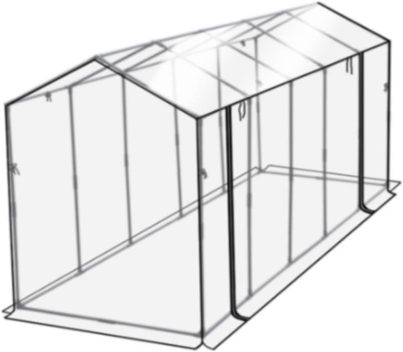 Mini Greenhouse Kit, Garden Nursery Plant Cover Heavy Duty Portable Green House Clear Tent for Gardening Outside Plants, 300cmx140cmx105cm