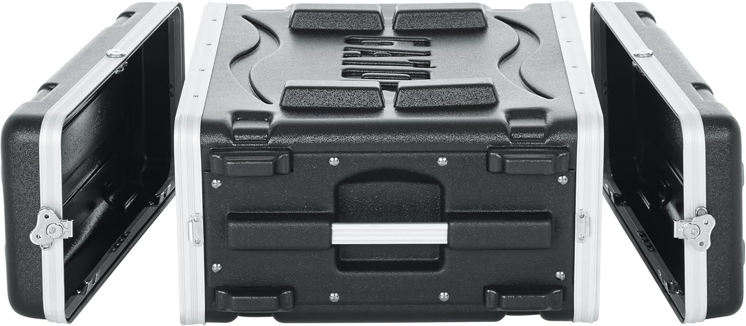 Gator Cases Lightweight Molded 4U Rack Case with Heavy Duty Latches, Standard 19.25