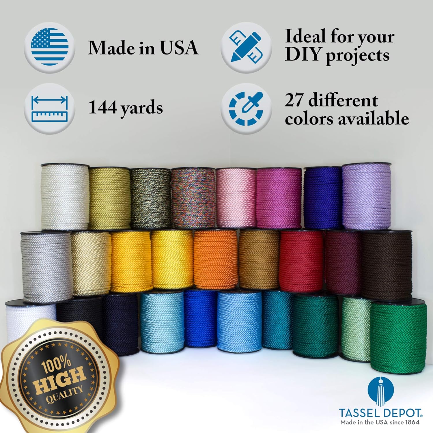 Tassel Depot Twisted Cord 68/3 (1/4-5MM) - Dk Green