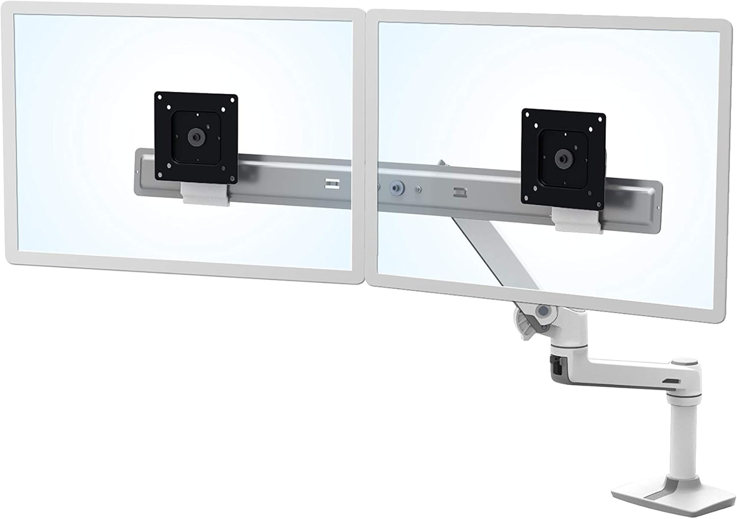 Ergotron – LX Dual Direct Monitor Arm, VESA Desk Mount – for 2 Monitors Up to 25 Inches, 2 to 11 lbs Each – White