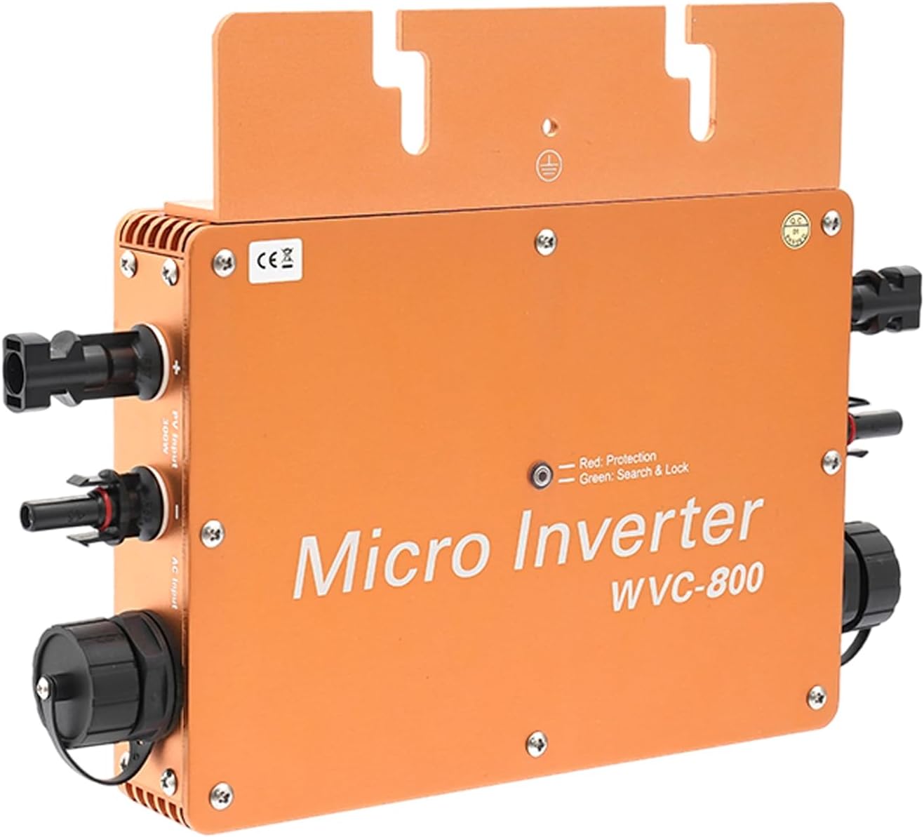 800W Solar Power Inverters Solar Grid Tie Micro Inverter with AC Data Monitoring Display Screen Waterproof IP65 MPPT DC22-50VDC PV Input AC120V/230V Output for Solar Panel (Gold)