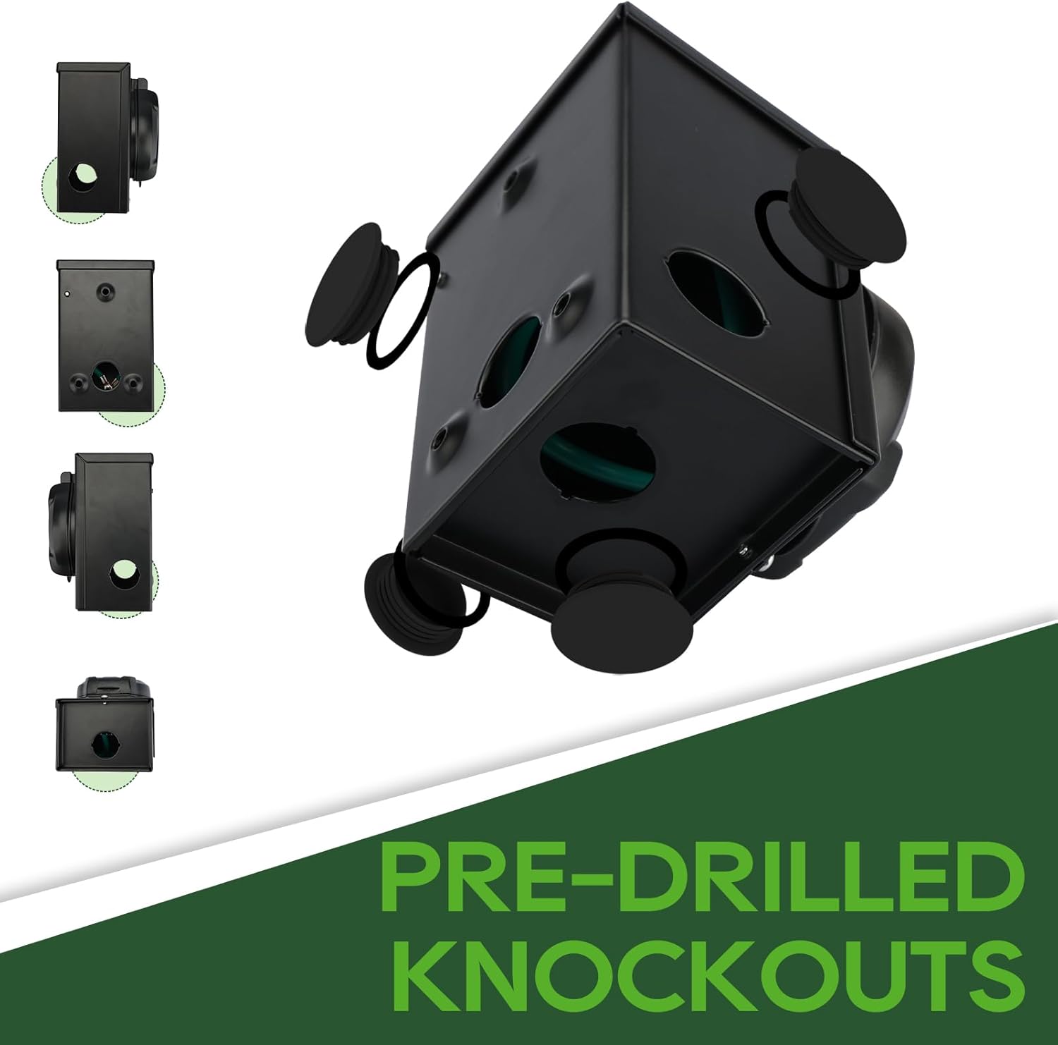 RVGUARD Emergency Power Combo Kit, 25 Foot 50 Amp Generator Cord and Power Inlet Box, NEMA 14-50P to SS2-50R Generator Cord with NEMA SS2-50P Pre-Drilled Generator Inlet Box, ETL Listed