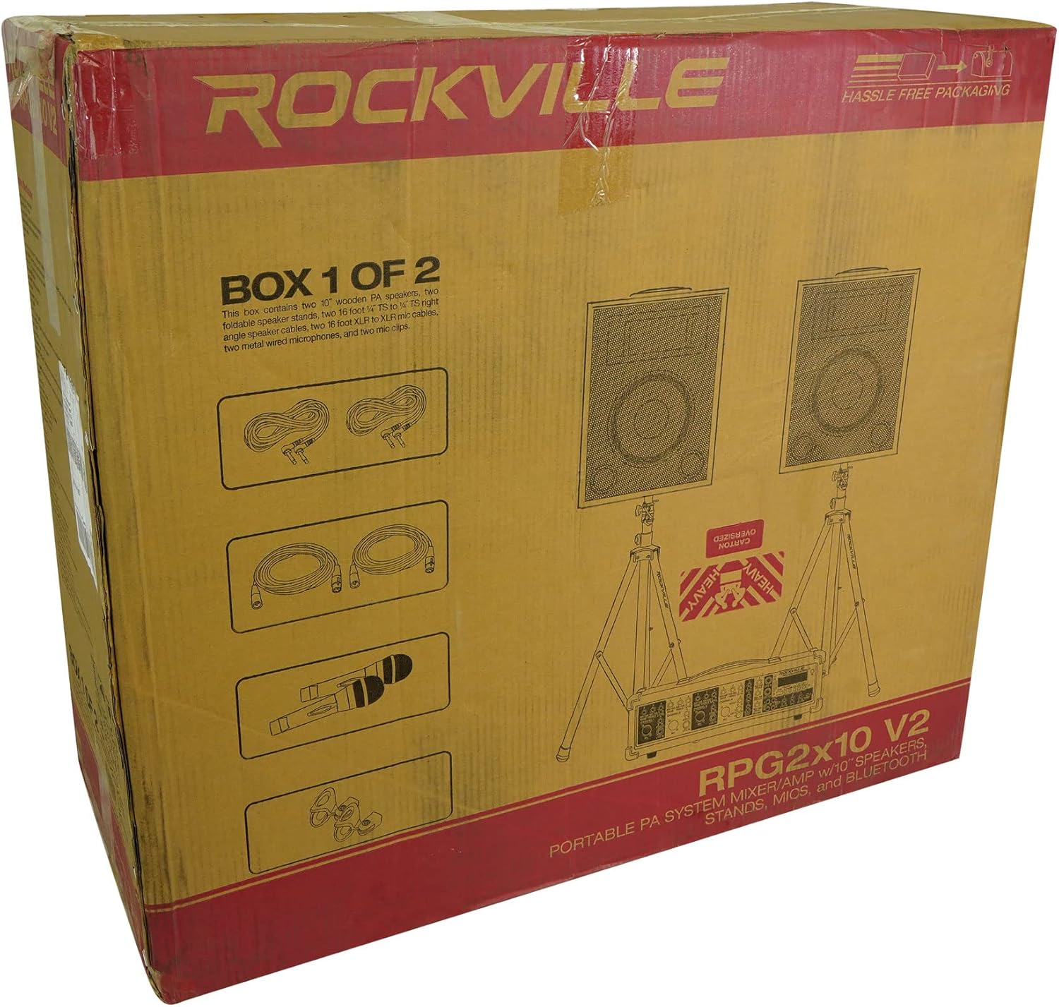 Rockville Package PA System Mixer/Amp+10