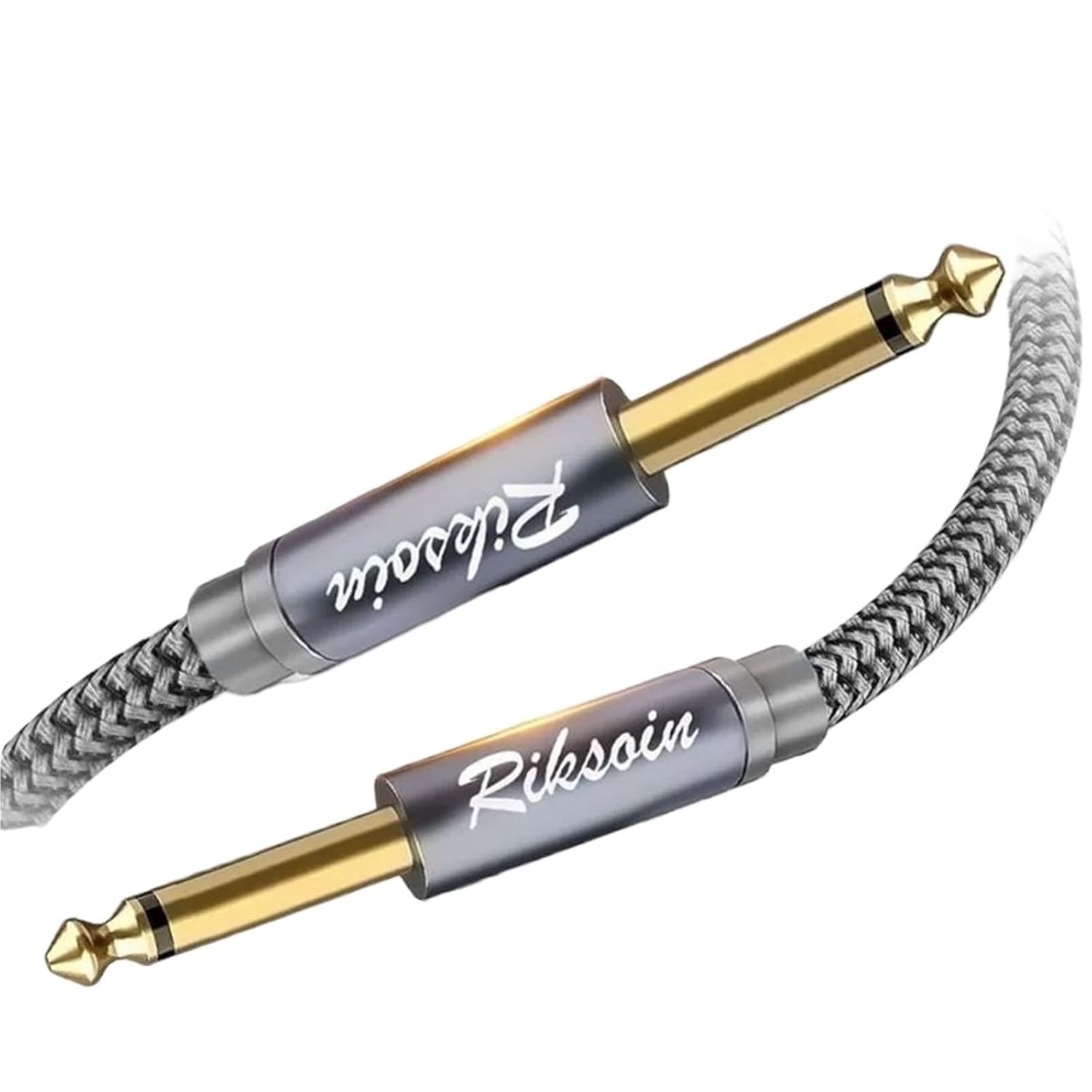 1/4 Inch Cord 6.35mm Mono Jack TS Speaker Cable 6.35 TS Guitar Instrument Cable for Guitar Electronic Drum Amplifier Audio Mixer(0.6m)