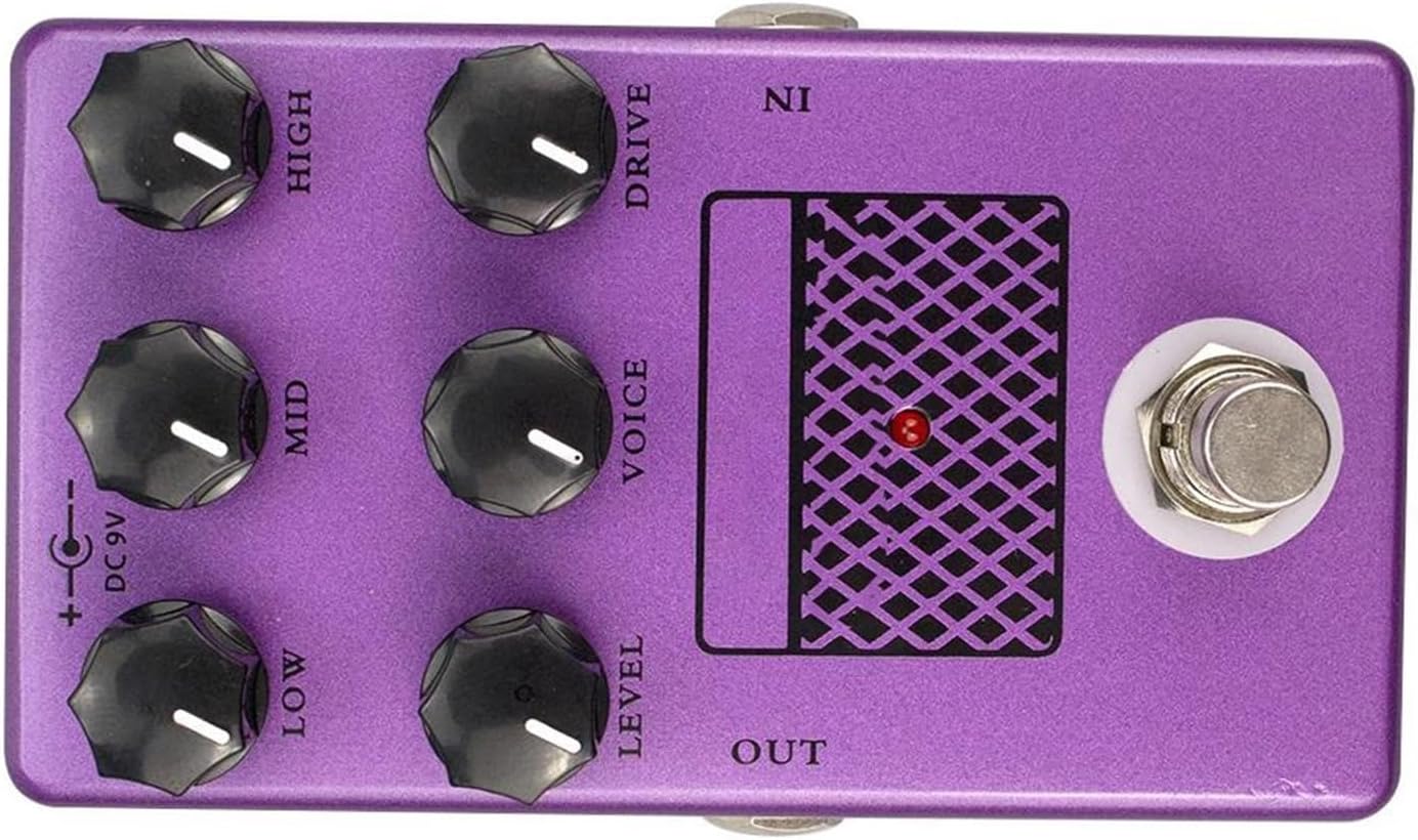 Professional Guitar Effects Pedals Amplifier Guitar Effect Pedal True Bypass Metal Case Colorful Accessories(Purple)