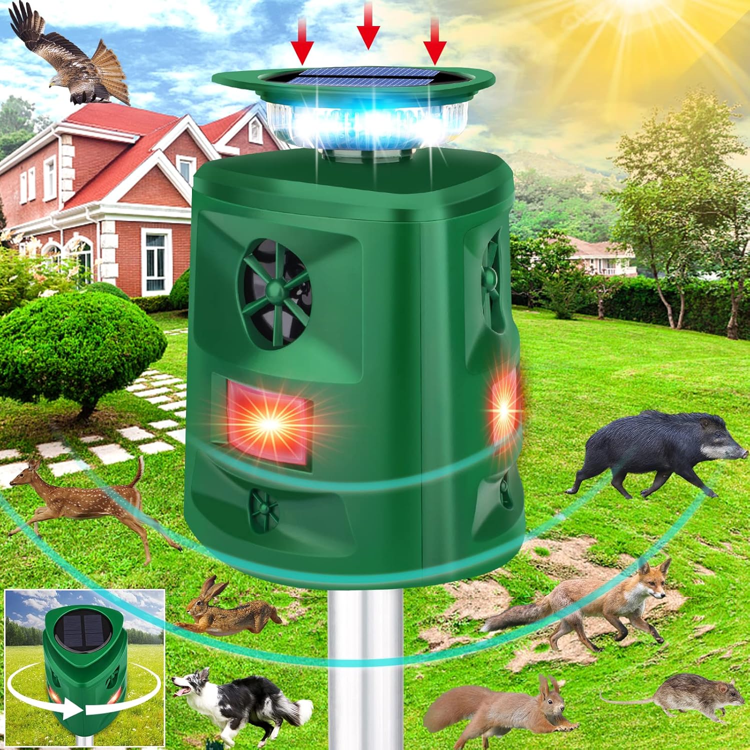 Ultrasonic Animal Repeller，360baoshanQGQ-Per-2024.9.19-T01