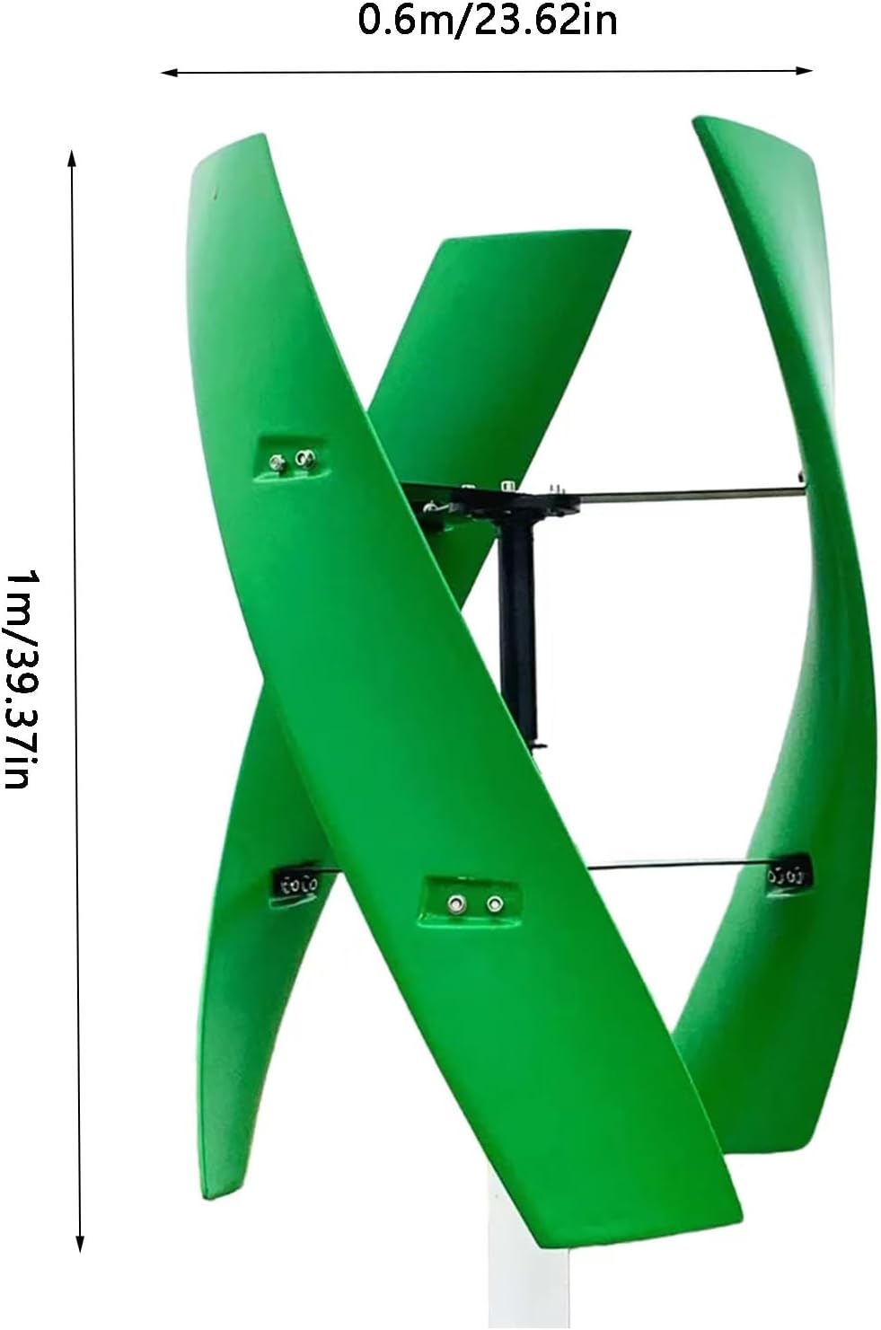 Wind Turbine Generator Kit 1000W 12V 24V 48V Helical Magnetic Suspension Axis Vertical Axis Breeze Start Hybrid Solar Wind Energy System For Industrial Pavilion Green(48V)