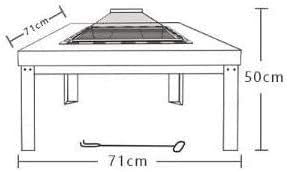 Outdoor Fire Pit Wood Burning Fire Pit, Firepits for Outside with Magnesium Oxide Base, Net Cover, Grilling Net, Outdoor Barbecue