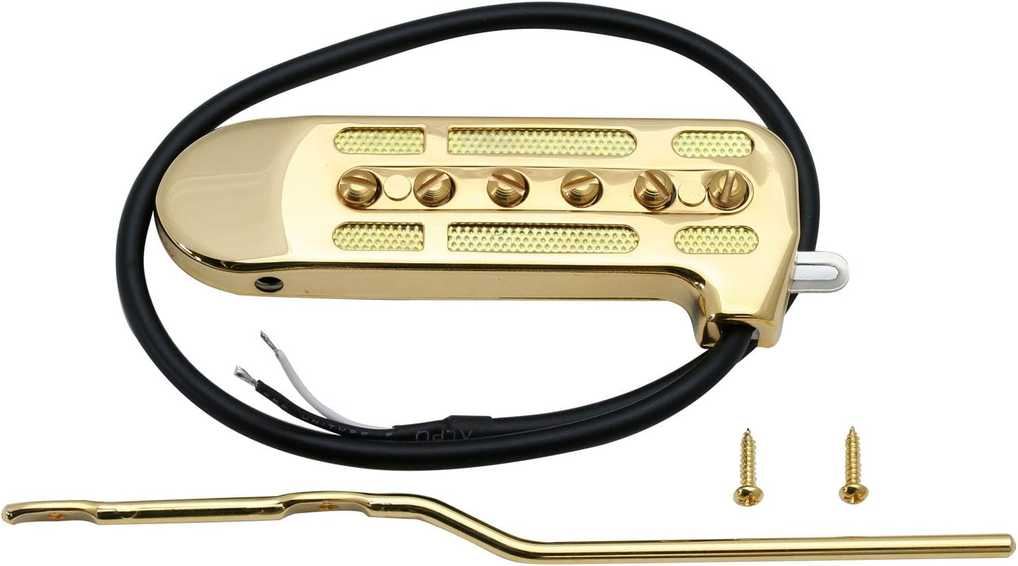 DeArmond Rhythm Chief 1100 Guitar Pickup - Gold Plated Floating Single Coil Pick up for Guild Archtop Electric Guitars, Fingerboard Mount Pick-up with Hardware Included (009-9306-049)