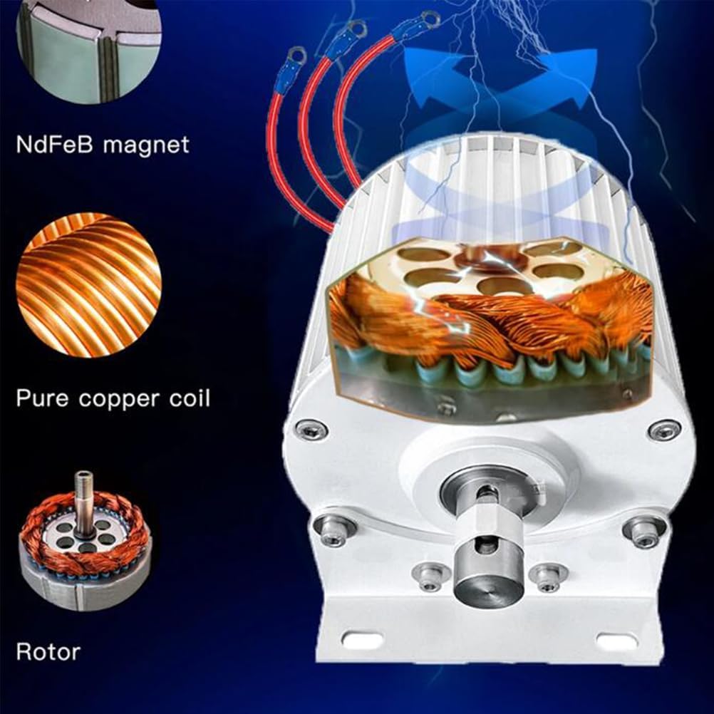 6000W-8000W High-Power Low-Speed Vertical Axis Wind Turbine 12V 24V 48V Off-Grid 220V 230V Grid Connection Free Energy