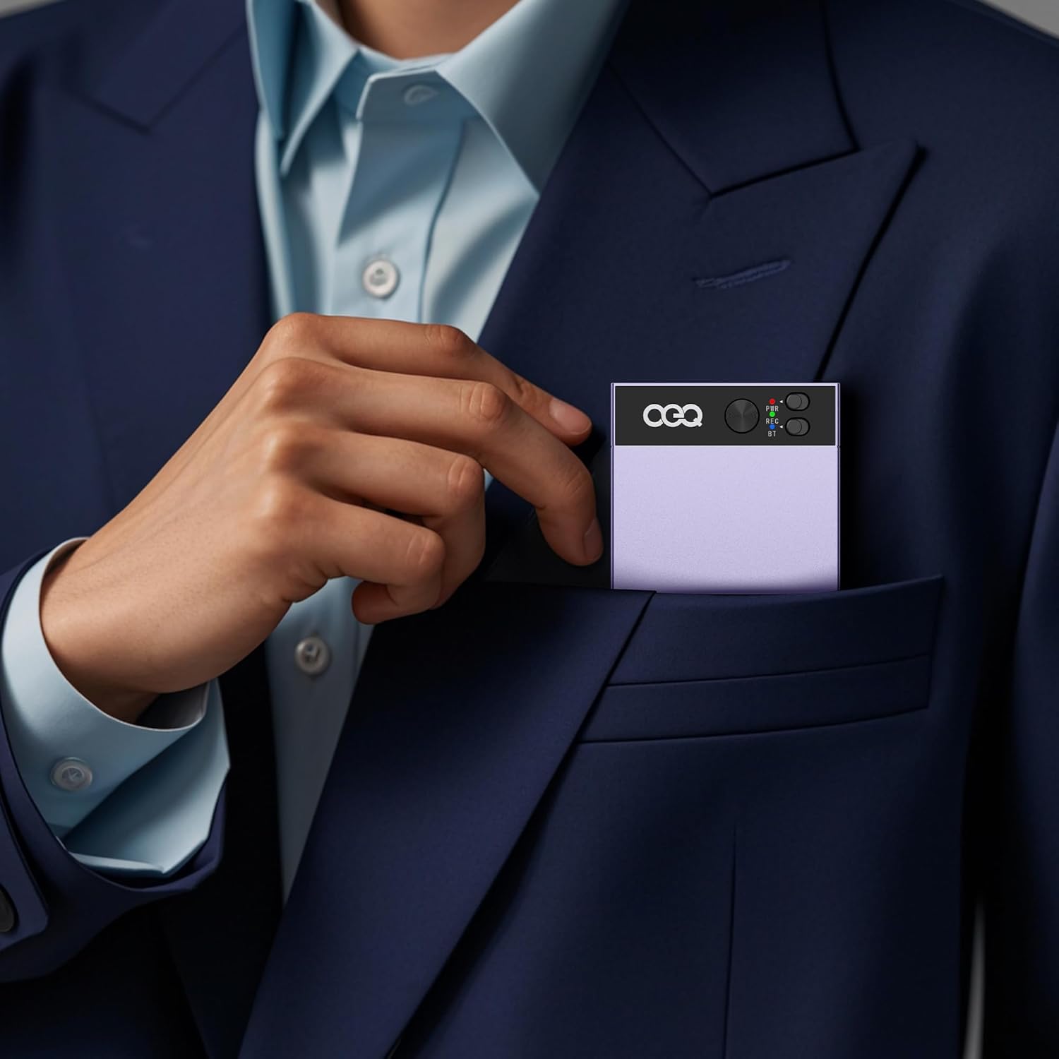 AI Voice Recorder with Simultaneous Interpretation & Real-timeTranscription,64G Recording Memory AI Speech Processor Powered by ChatGPT with App Control for Business/Education/Interviews, Purple