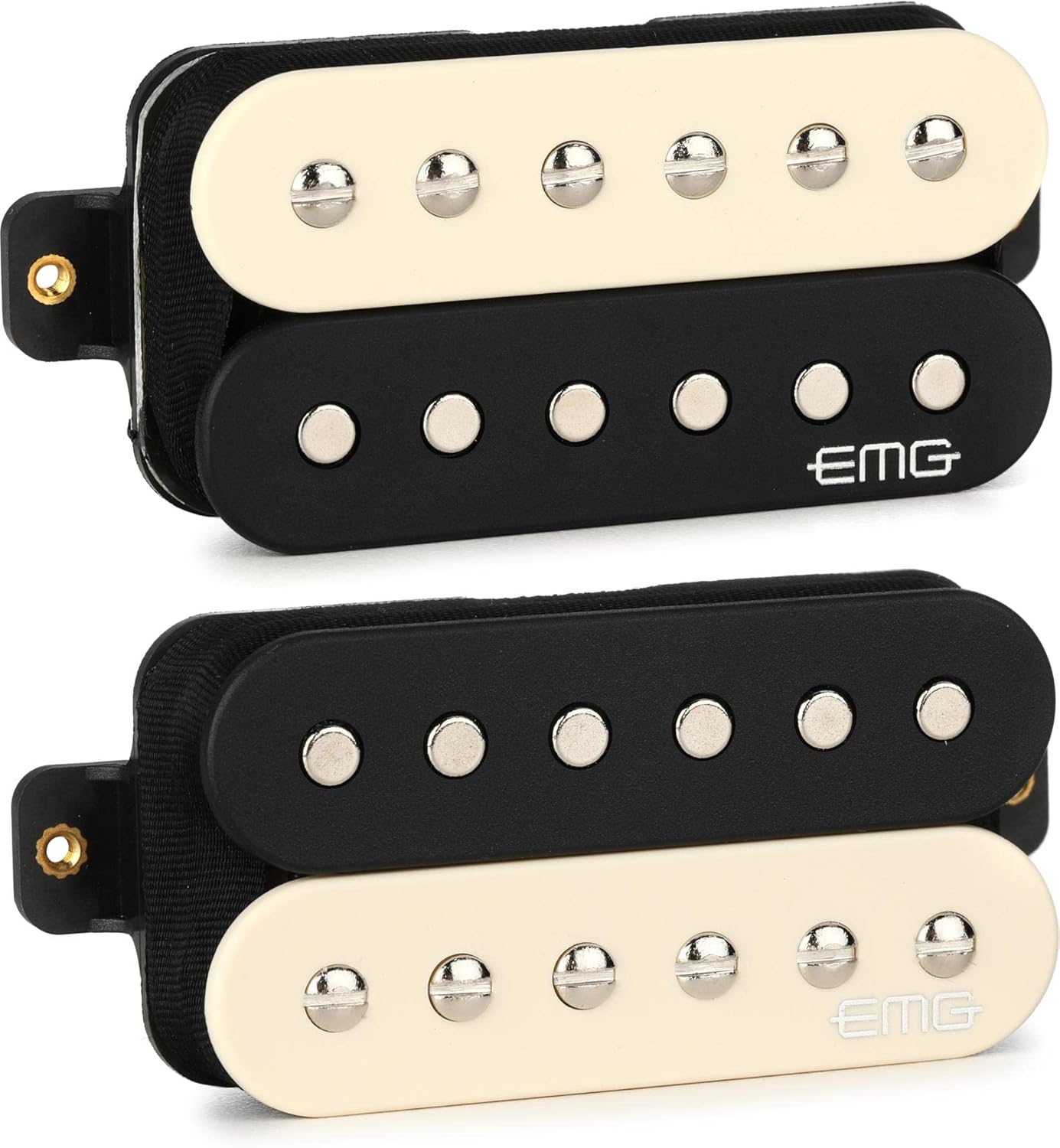 EMG Super 77 Retro Active Electric Guitar Humbucker Pickup Set, Zebra