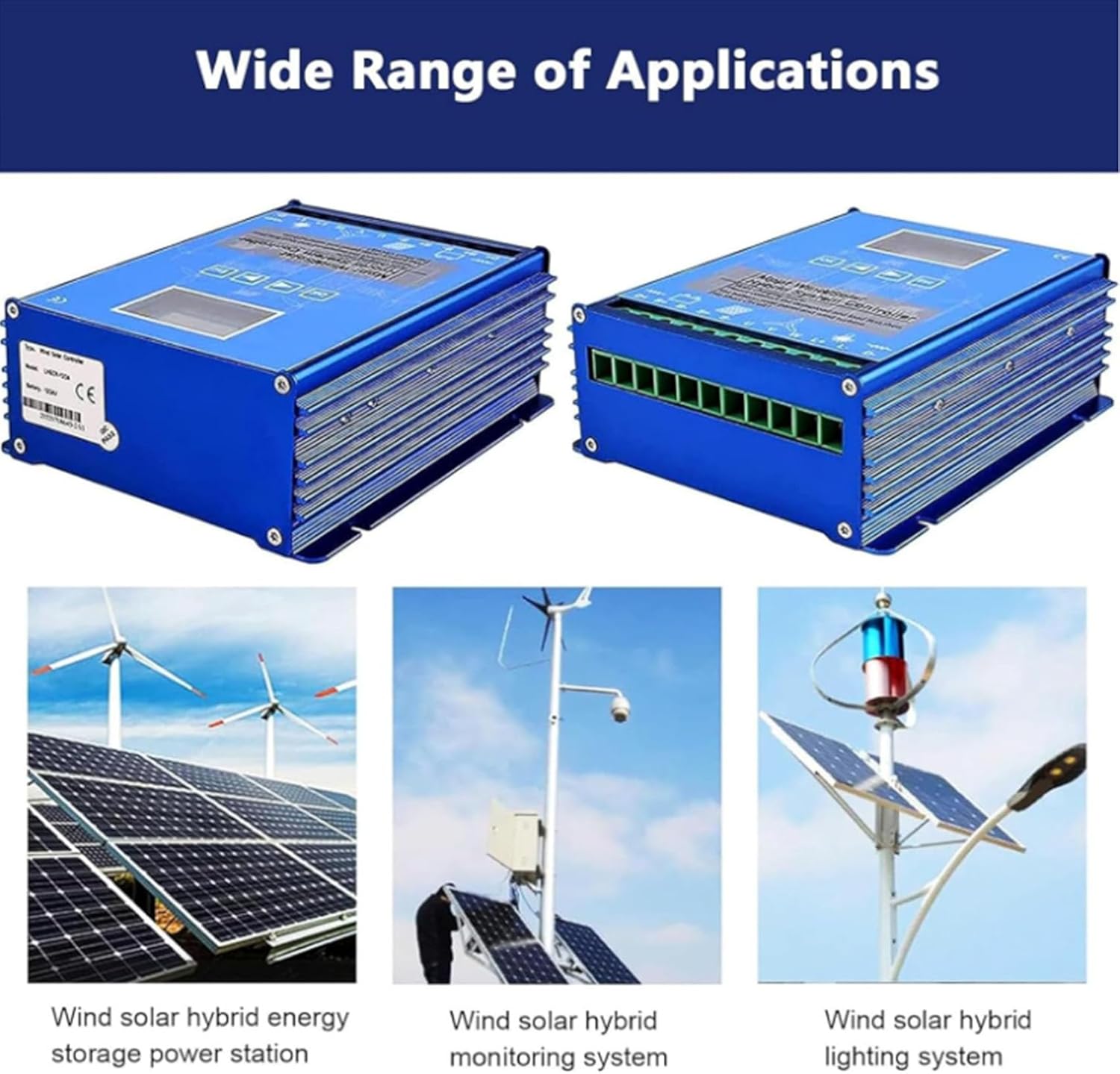 24v,HYZHANHONG 12V 24V 48V Voltage Regulator MPPT Wind-Solar Hybrid Boost Controller, 10000W Wind-Solar Hybrid Charge Controller for Wind Turbine Generator Charger Battery 24V