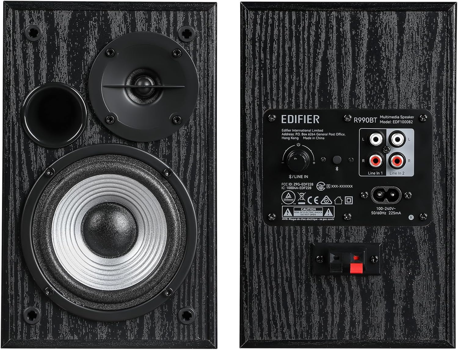 Edifier R990BT Bluetooth Computer Speakers - 2.0 Active Bookshelf Speaker - Powered Studio Monitor for PC Smartphone Tablet - MDF Enclosure - 24W RMS (Pair)