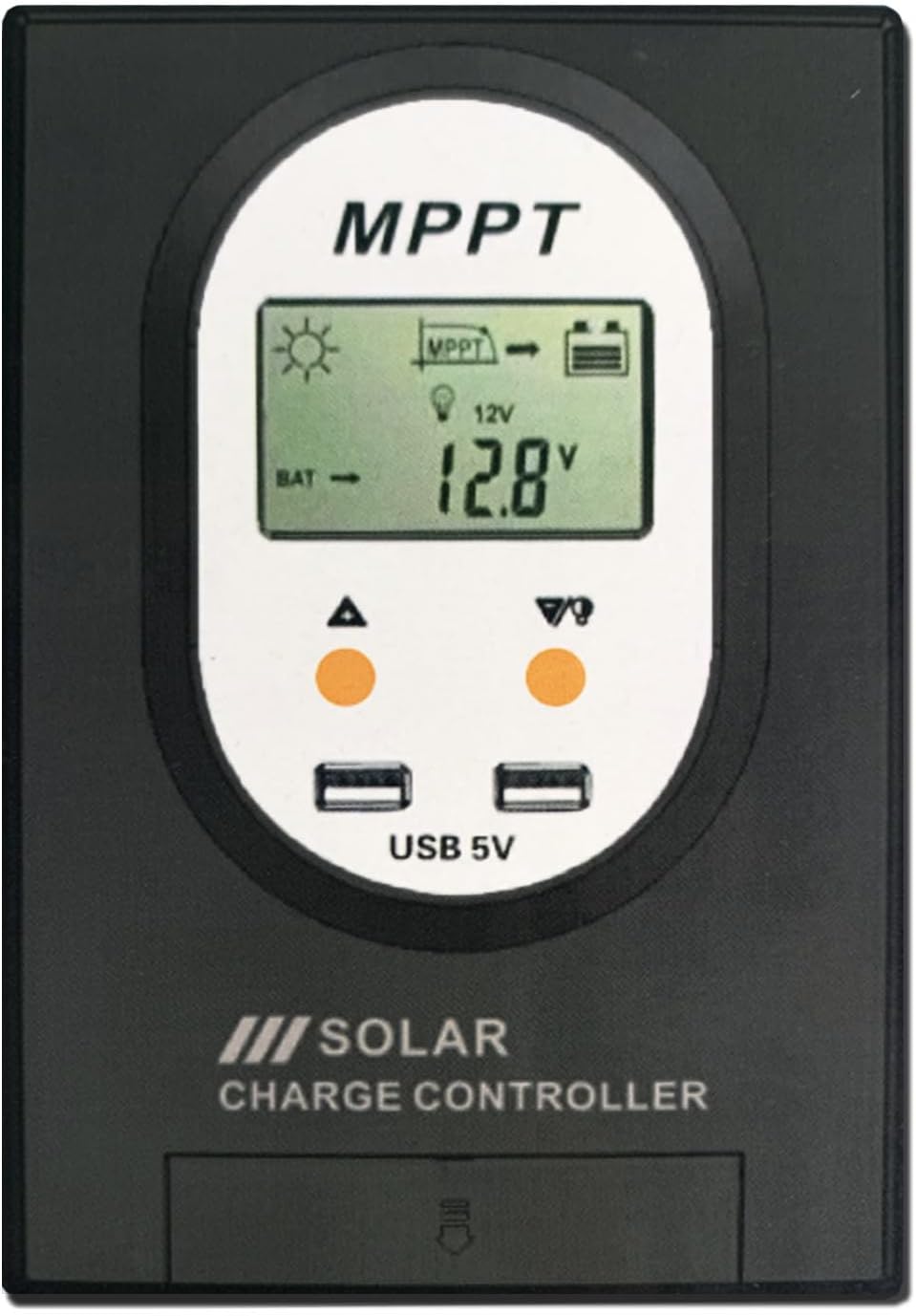 30A MPPT Solar Charge Controller, 12V/24V Auto-Switching, LCD Display, Dual USB Ports, Intelligent Regulator for Solar Panels, Lithium Battery Compatible