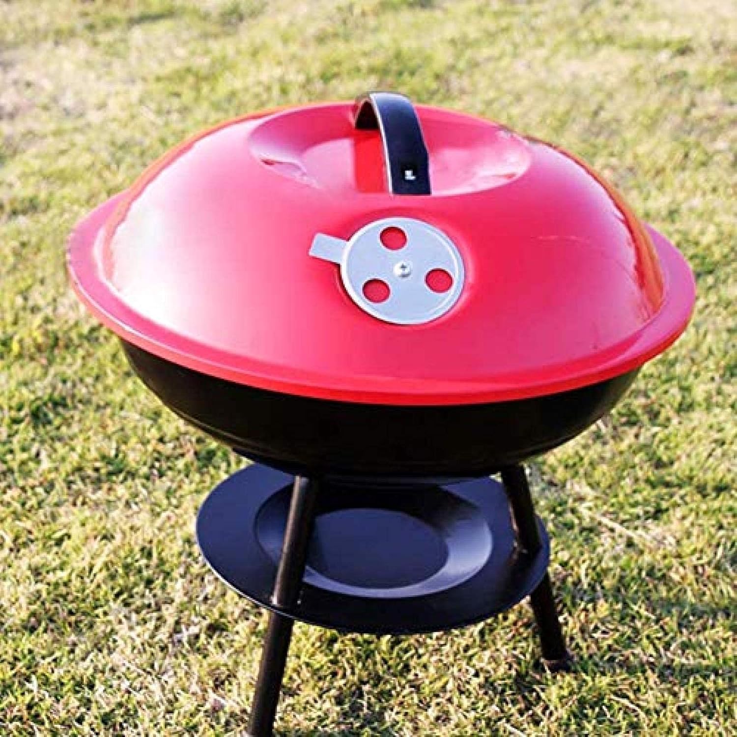 Fire Pit BBQ Grill Fire Bowl Outdoor Bowl Round Barbecue Household Stove Portable Charcoal Barbecue Grill Barbecue Heating in Winter