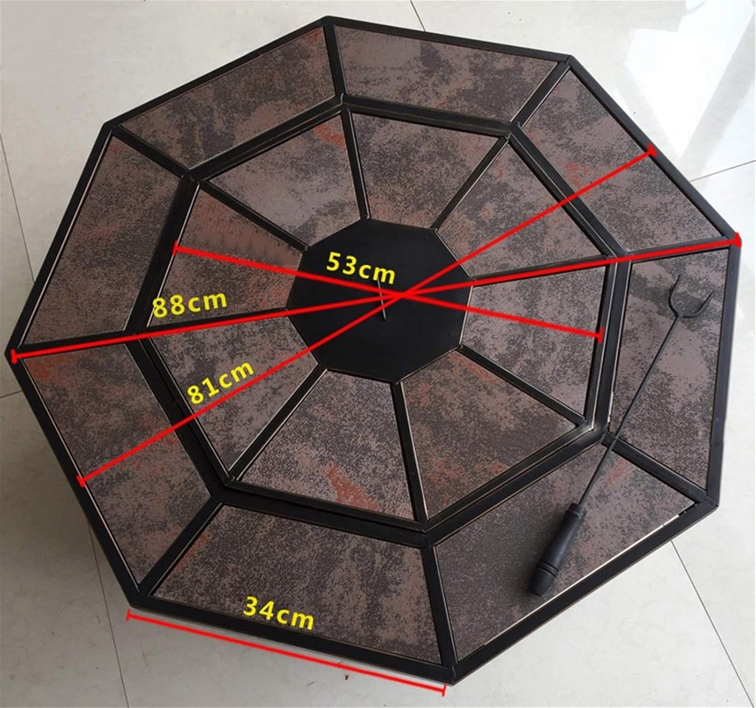 Outdoor Fire Pit Garden Wood Burning Fire Pit Bowl Barbecue Table, Backyard Patio Patio Lawn Garden Fire Pit Cooking Grate