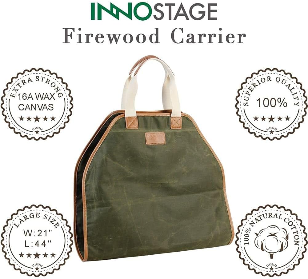 Fire Pit and Canvas Log Carrier Bag