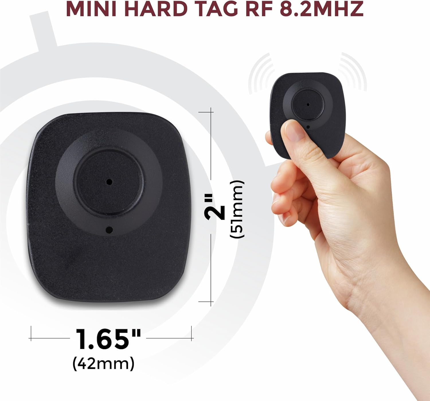 RF 8.2MHz Mini Security Tags with Pin – 1000-Count – Checkpoint Security Compatible for Theft Prevention – for Apparel, accessories, others by Bullseye Protection