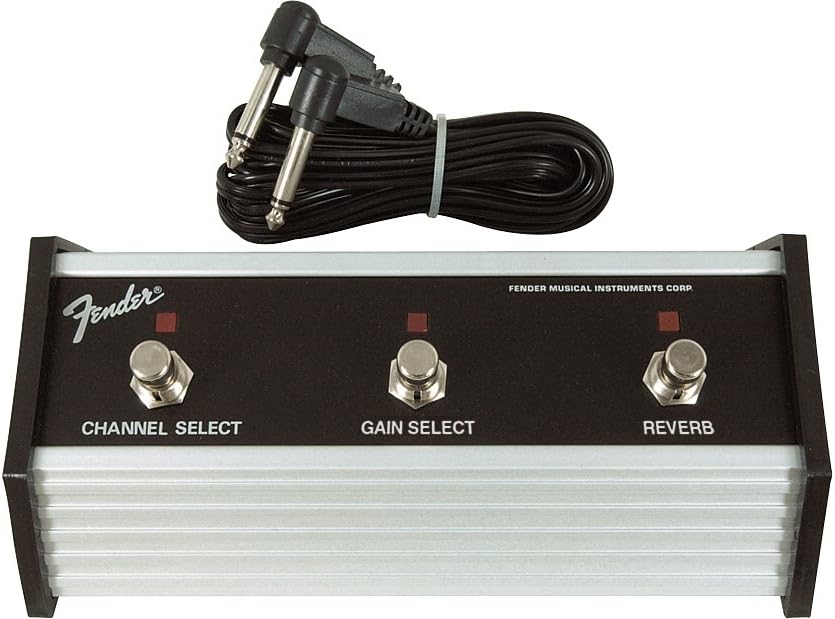 Fender 099-4064-000 3-Button Footswitch: Channel/Gain/Reverb with 1/4-Inch Jack