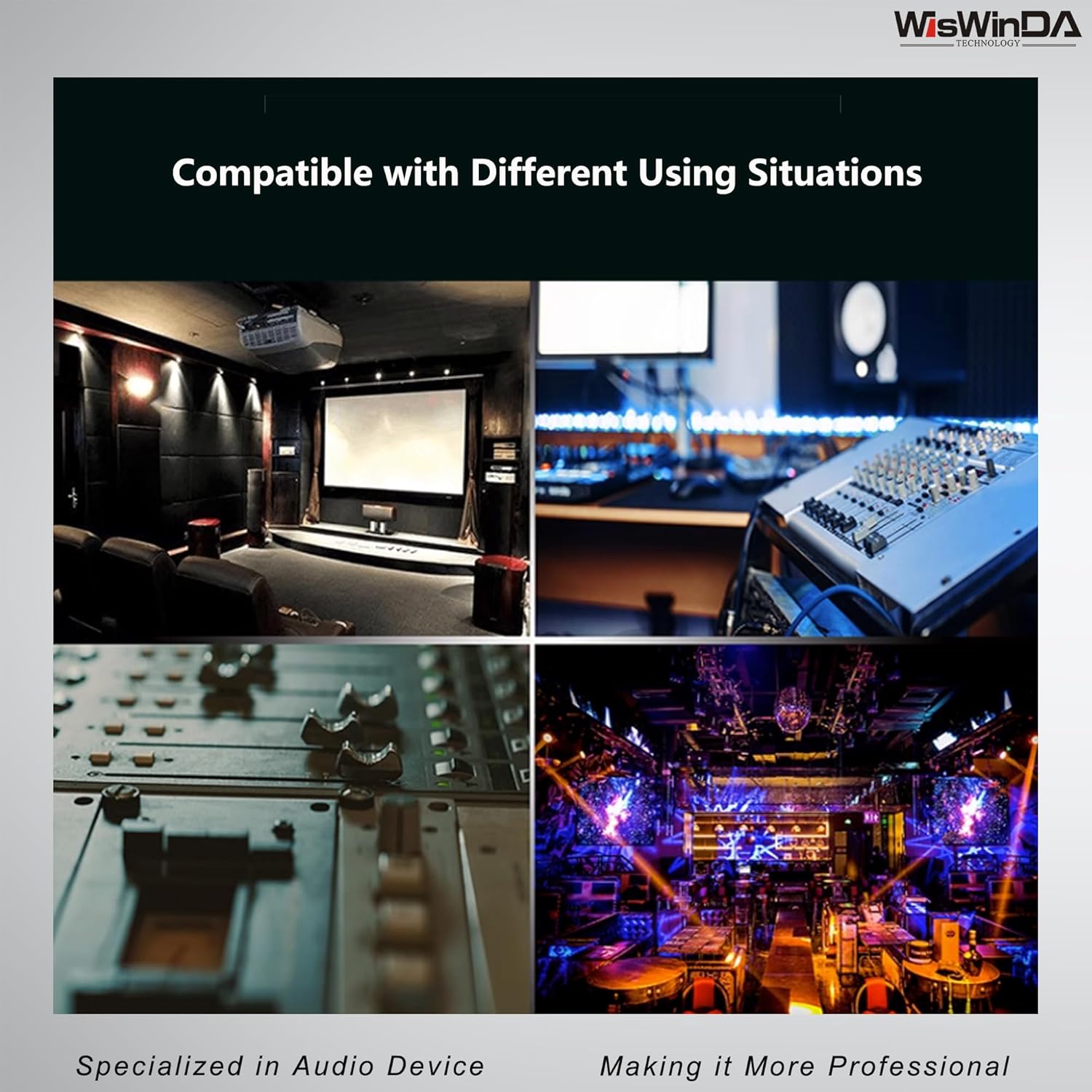 Pro 2Channels RCA Noise Filter Hum Eliminator Ground Loop Isolator (No Affect Bass) for HiFi Stereo Home Theater Car Audio Player (Silver-Gray (2CH HiFi Stereo RCA))