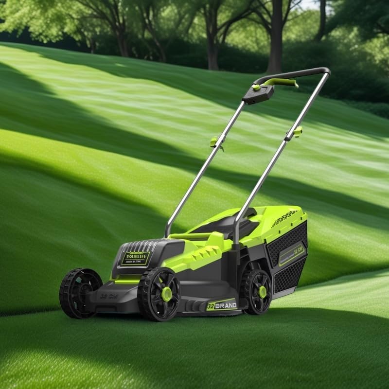 40V Cordless Lawn Mower with Grass Collection Bag | Powerful 21V Lithium Battery with 40 Mins Runtime | 30/50/70cm Cutting Width