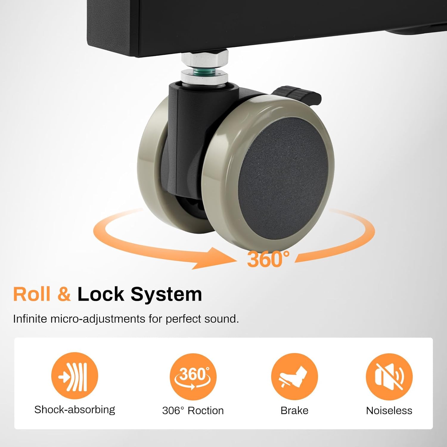 Vangoa Gear Tilt Guitar Amp Stand with 4 Locking Wheels 6 Height 4 Width Adjustable Mobile Amplifier Stand for Home Studio and Stage