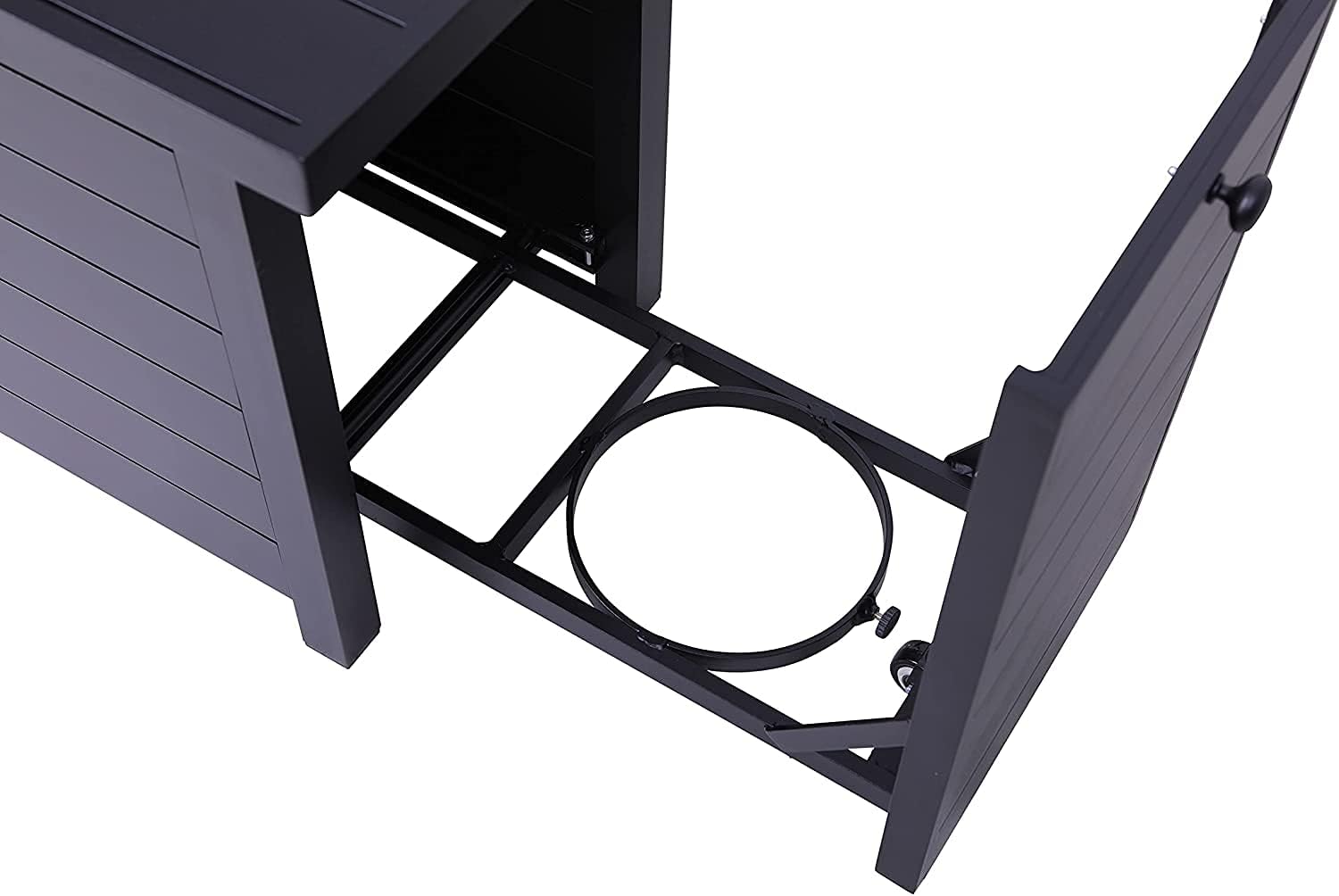 Fire Pit for Outdoor Home Garden Backyard Fireplace Resort Grade Table Fire Pit [CM-4275] (Table Fire Pit - Gray, Size :- 25'' H x 52'' W x 52'' D)