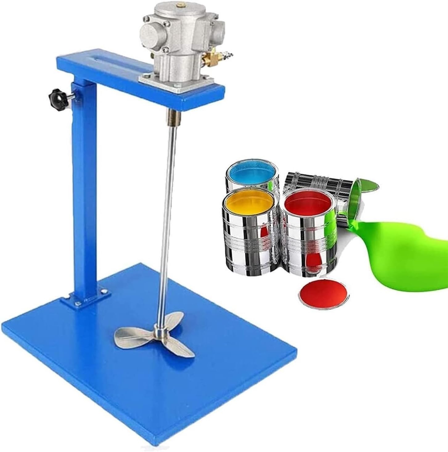 Pneumatic Mixing Machine Air Agitator 5 Gallon Pneumatic Paint Stirring Machine 20L Automatic Lifting Pneumatic Paint Mixer,38x32x86cm(