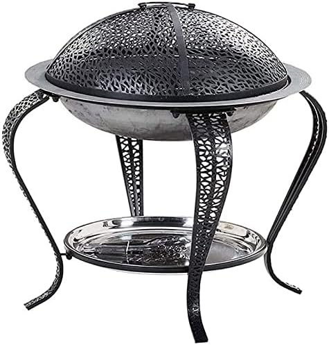 Outdoor Fire Pits, Portable Bonfire FirePits for Outside Wood Burning with Spark Screen and Fireplace Poker, Suitable for Backyard Garden Patio Bonfire Heating, Camping and BBQ