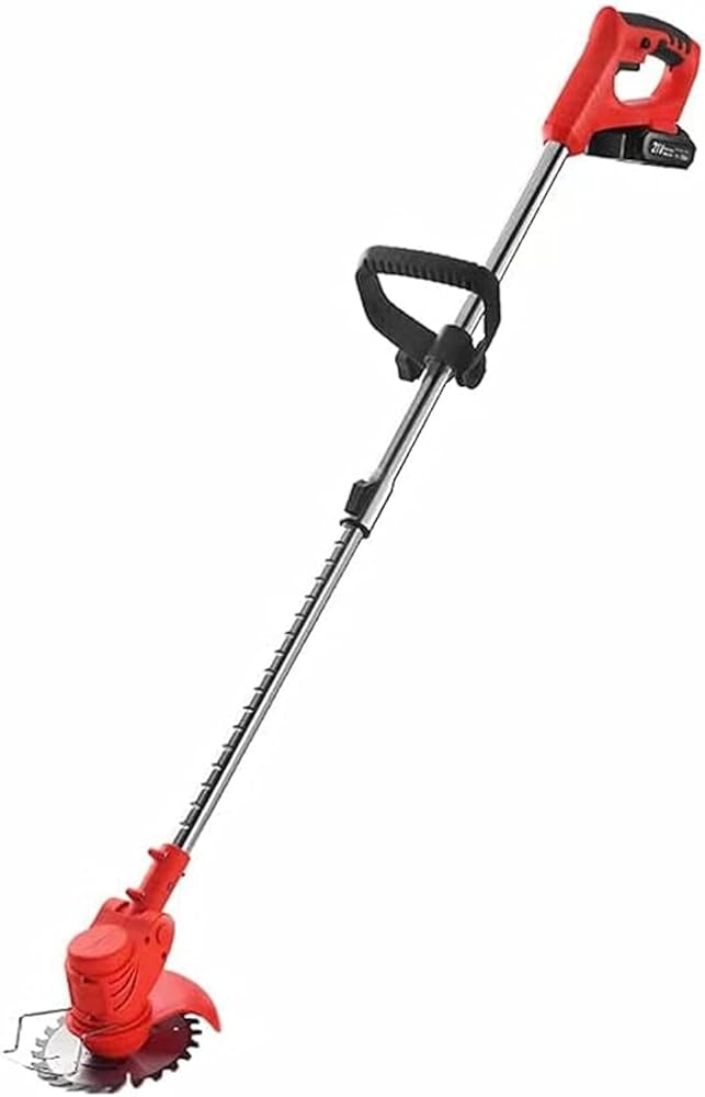 Lithium Powered Lawn Mower Rechargeable Small Household with Adjustable Handle Rotating Cutting Head 36TV