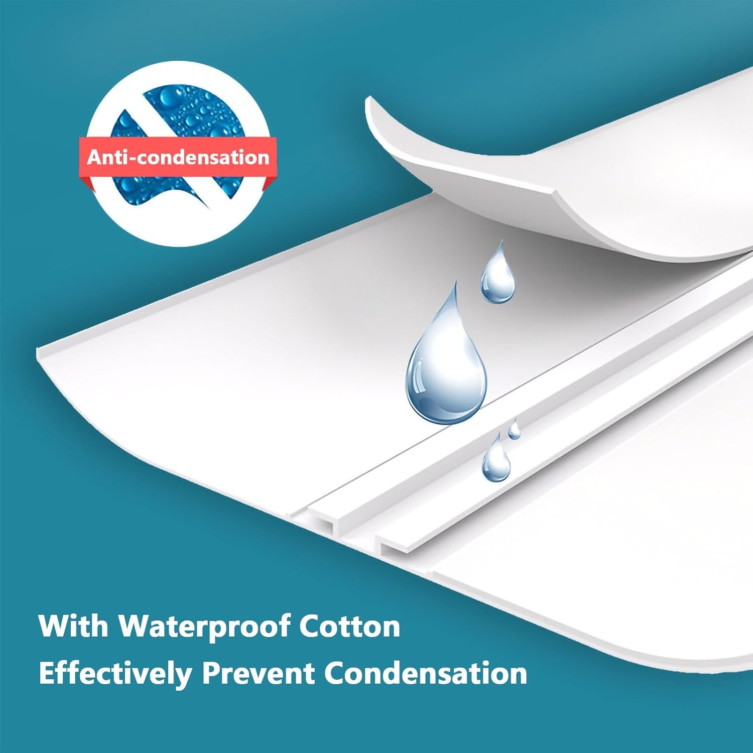 Central Air Conditioner Deflector - Adjustable Ceiling Vent Diffuser With 180° Wide-Angle, Anti-Condensation Baffle For Prevent Direct Breeze & Improve Airflow(47x12in/120x30cm)