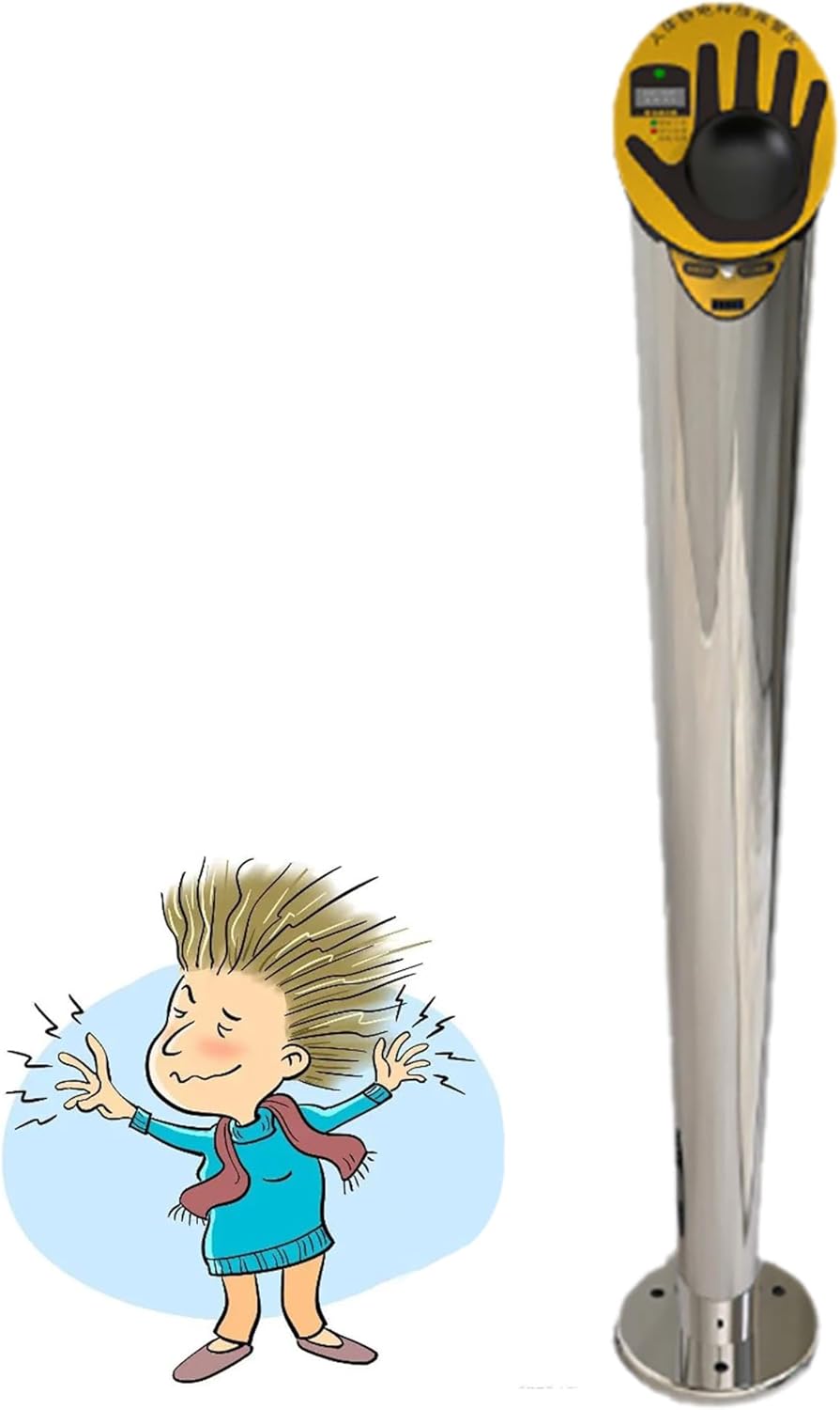 Human Body Static Tester, Digital Display Human Body Static Elimination Releaser, Explosion-Proof Static Discharge Alarm, for Gas Stations, Production Workshop