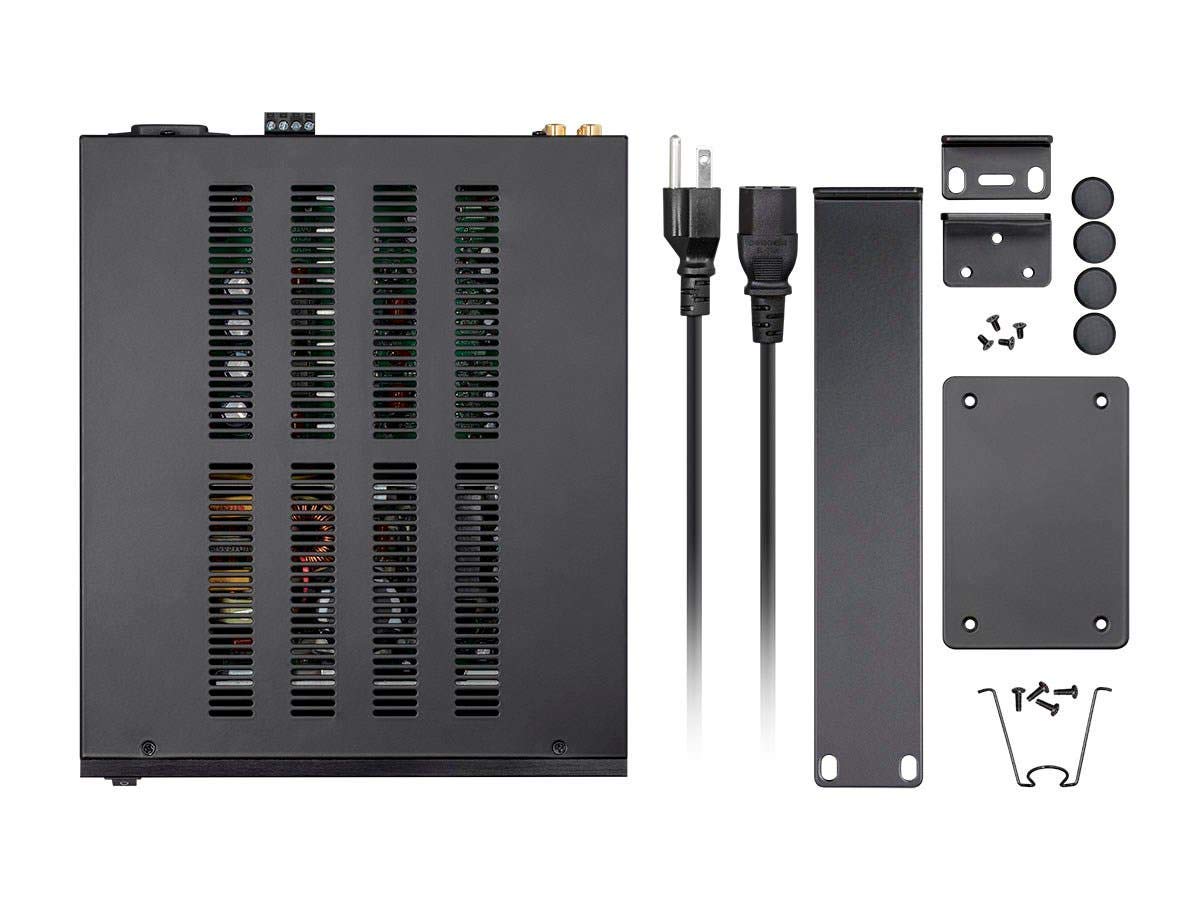 Monoprice Unity 200-Watt Bridgeable Power Amp - Class‑D Amplifier, 12-Volt Input/Output Triggers, Rack Mountable
