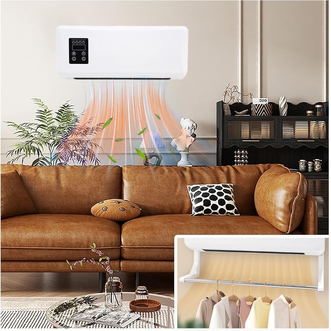 Ductless Air Conditioner Portable Wall Mounted Heater 3 In 1 Mini Window Aire Acondicionado RV Ac Units Air Conditioners for Home Kitchen Living Room Bedroom
