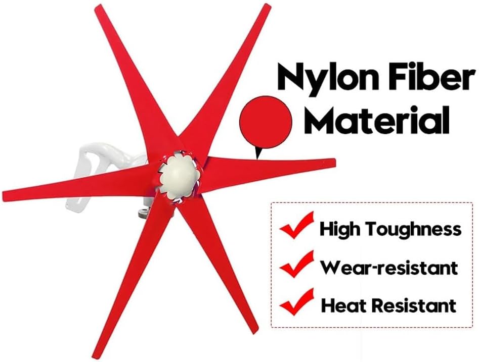 800W Wind Turbine Generator, 12V/24V Small Windmill Kit, 6-Blade Wind Power System for Boats, RVs, Cabins, or Home Use - Efficient Renewable Energy Solution