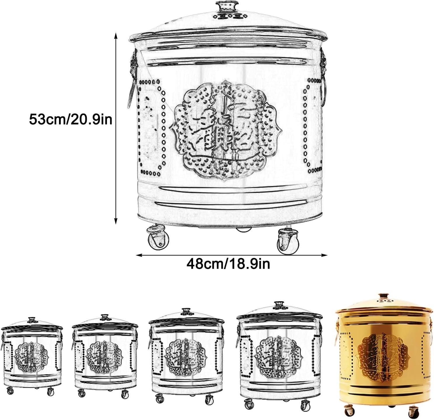 Stainless Steel Paper Burn Barrel, fire barrel, Outdoor Fire Pit, Incineration for Paper, Leaf, Trash