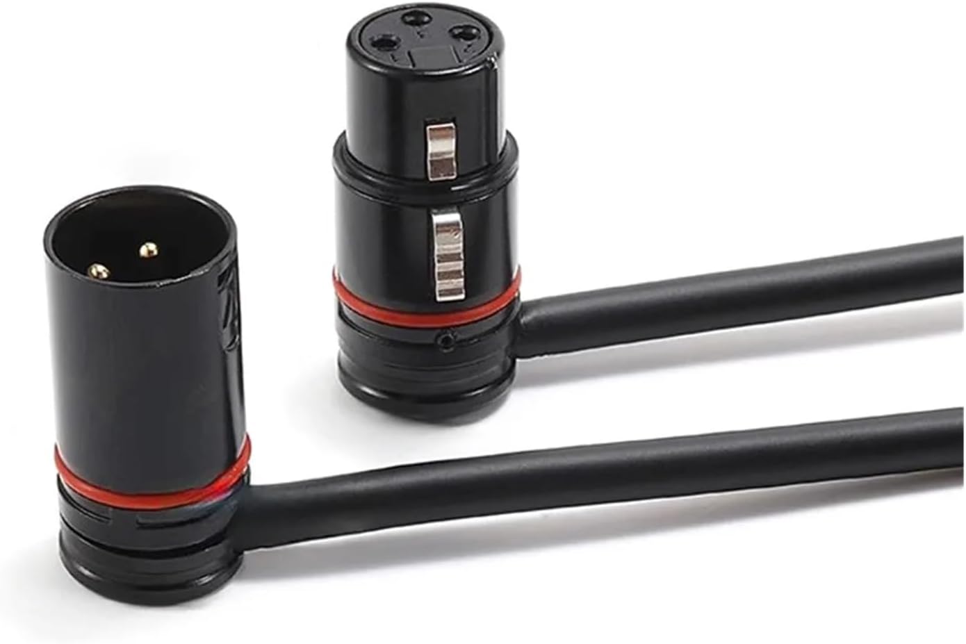 3-Pin Right Angle XLR Cable Male to Female – 100° Rotatable Short Mic Audio Cord Compatible with Mixer Speaker Amplifier 1M 2M 3M 5M 10M(KM-Rodx-02,5m)