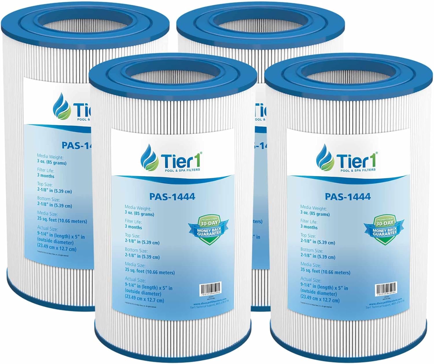 Tier1 Replacement for Pentair Pool Filter Cartridge PRB35-IN – 4 Pack | Compatible with R173431, C-4335, Pleatco PRB35-IN, Filbur FC-2385 | 9-1/4