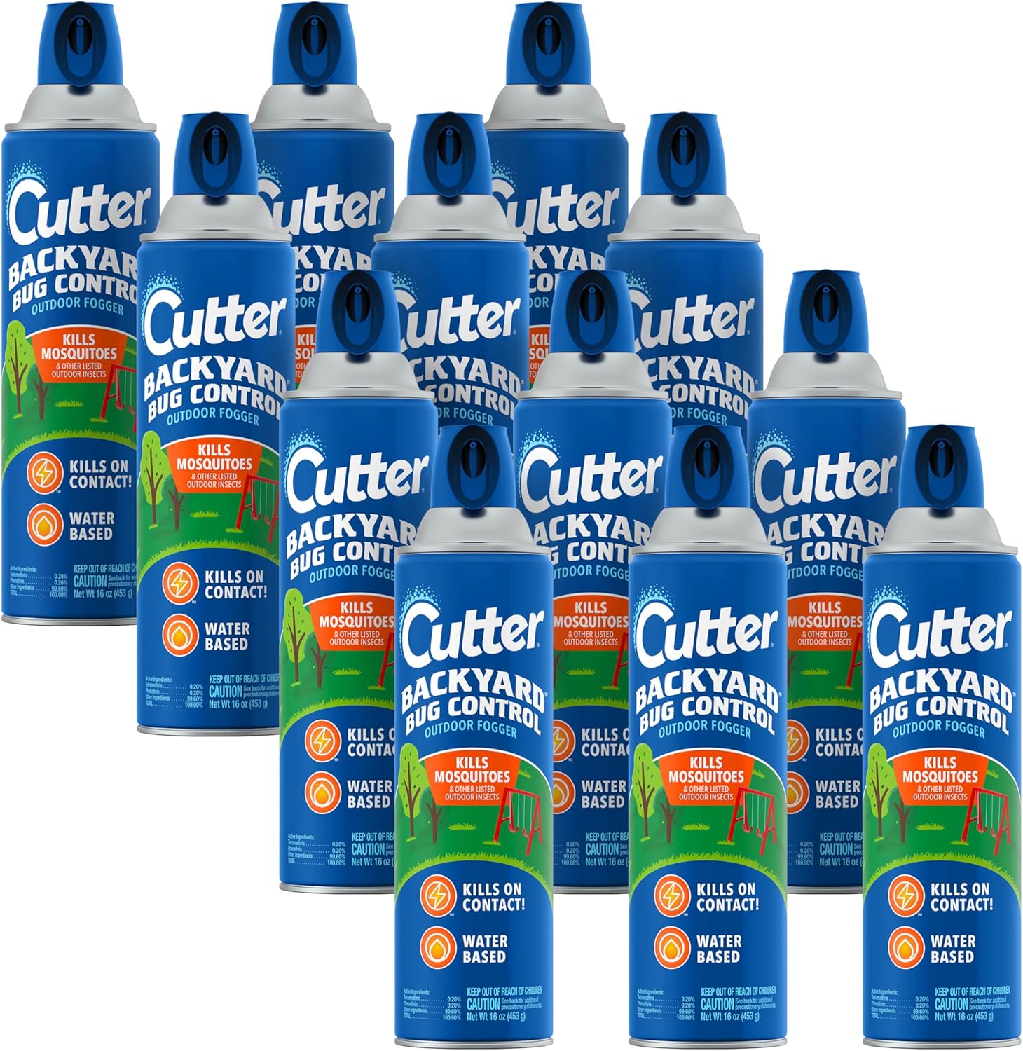 Cutter Backyard Bug Control Outdoor Fogger (12 Pack), Kills Mosquitoes, Fleas & Listed Ants, 16 fl Ounce