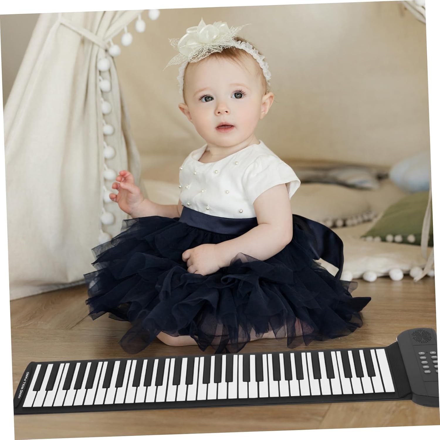 BESPORTBLE Keys Portable Up Piano Digital Music Keyboard with Tones Rhythms Lightweight Easy to Use for Beginners Music Enthusiasts USB Connection