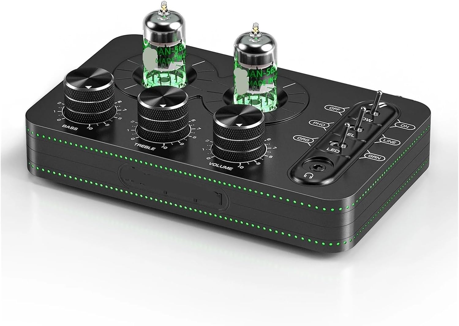 A1 HiFi GE5654 Vacuum Tube Phono Preamplifier for Turntable Stereo Tube Audio Preamp Headphone Amplifier with Tone Control