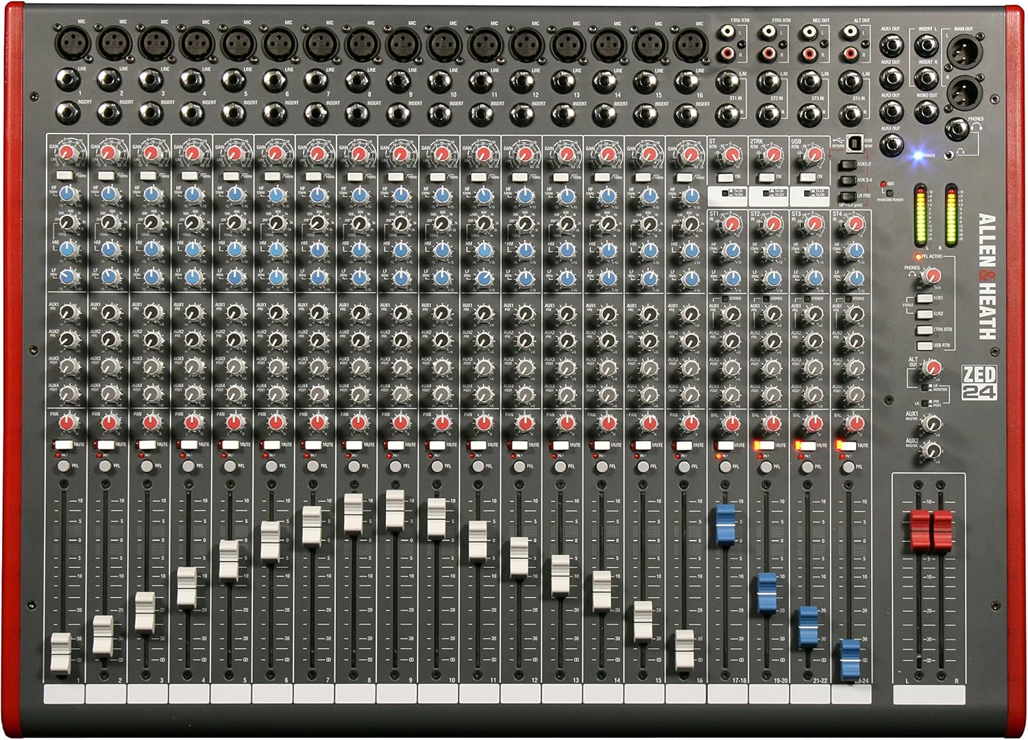 Allen & Heath ZED-24 - 24-Channel Touring Quality Mixer with USB I/O (AH-ZED-24)