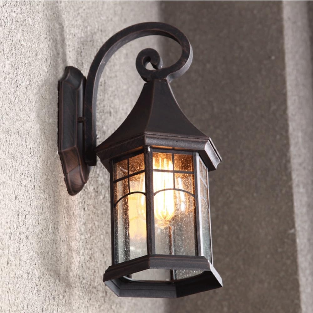 Modern Simple Wall Outdoor Lighting Anti-Rust Wall Mounted Sconce with Glass Shade Patio Lights for Wall, Garage, Front Porch