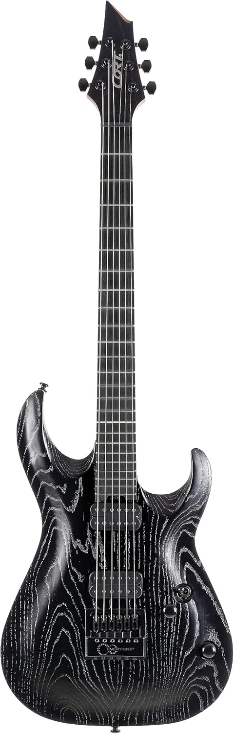 Cort KX Series 700 Evertune Electric Guitar, Open Pore Black