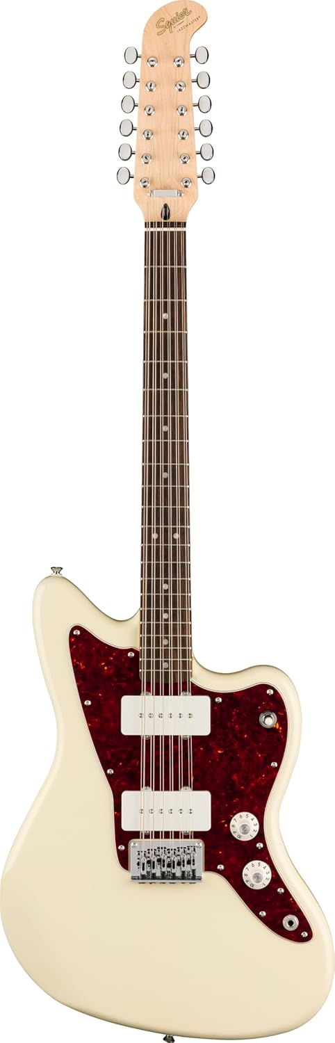 Paranormal Jazzmaster XII, Laurel Fingerboard, Tortoiseshell Pickguard, Olympic White