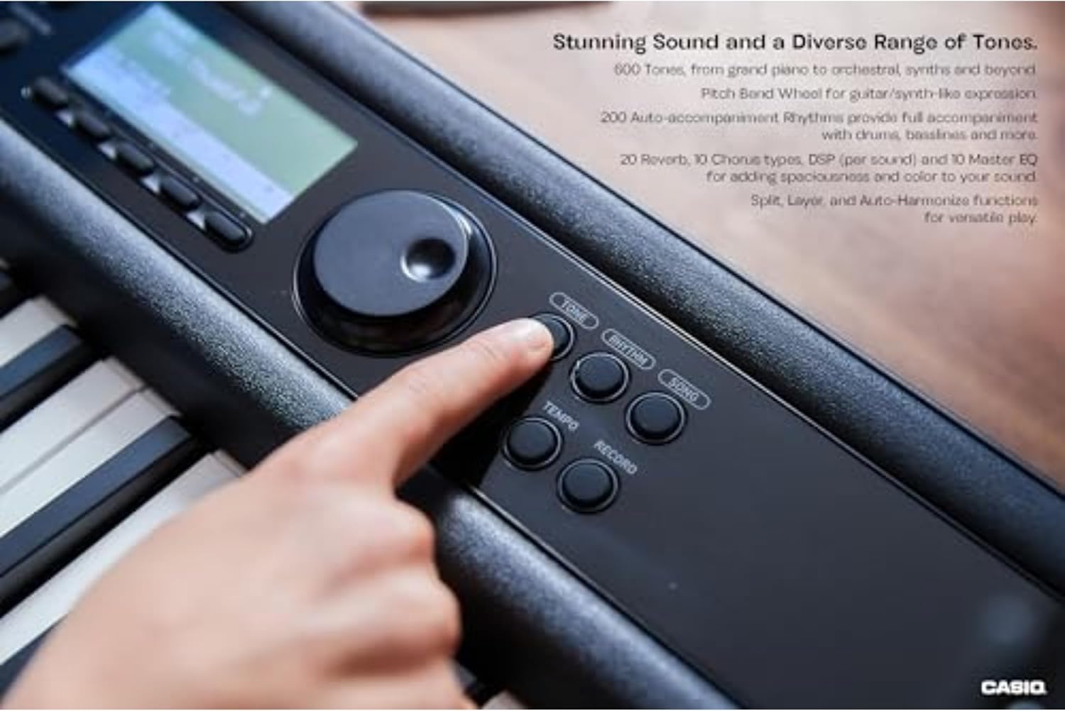 Casio Casiotone CT-S400 – 61-Key Touch-Responsive Portable Keyboard | AiX Sound, 600 Tones, 200 Rhythms, Pitch Bend, USB-MIDI, Surround Speakers, Chordana App Compatible | Lightweight & Travel-Ready