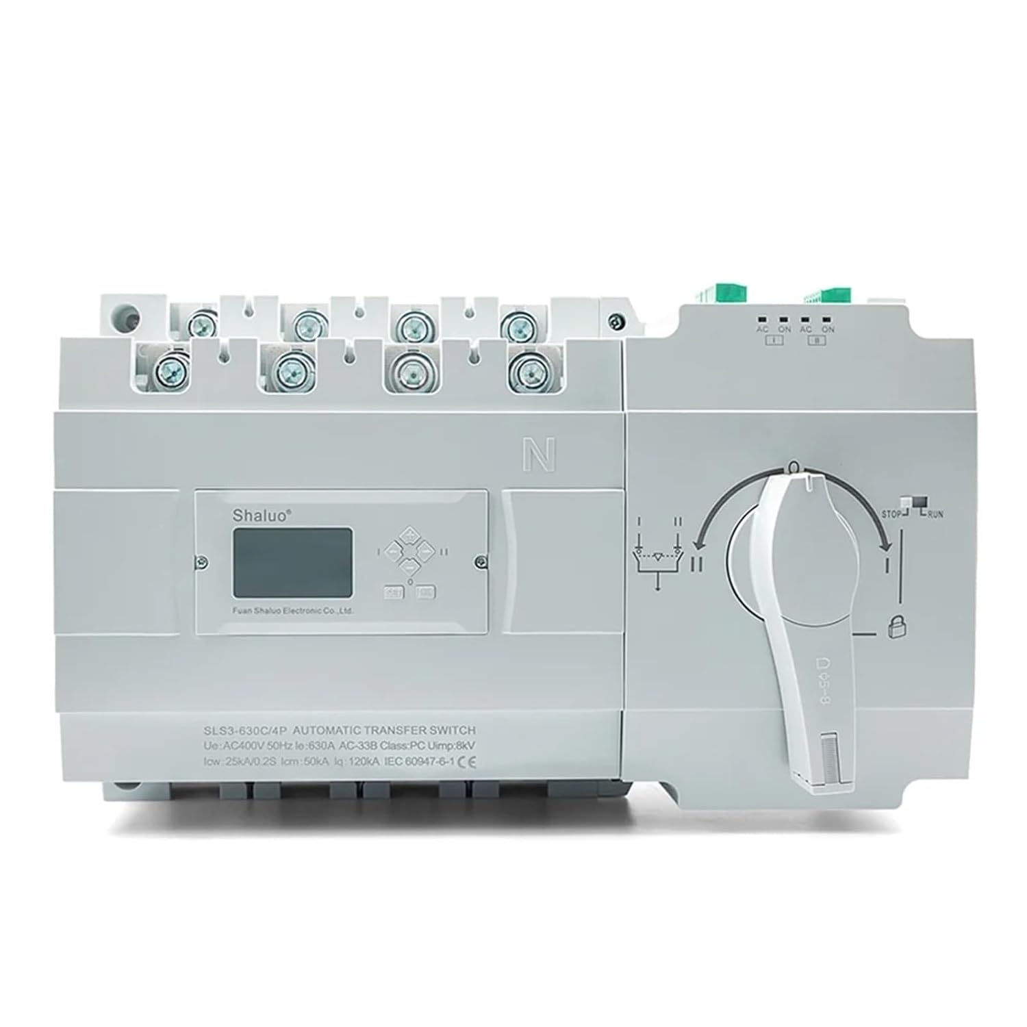 C Type ATS Dual Power Automatic Transfer Switch AC220V Diesel Generator Controller Auto Changeover Switch Converter (Color : 400A to 630A C Type)