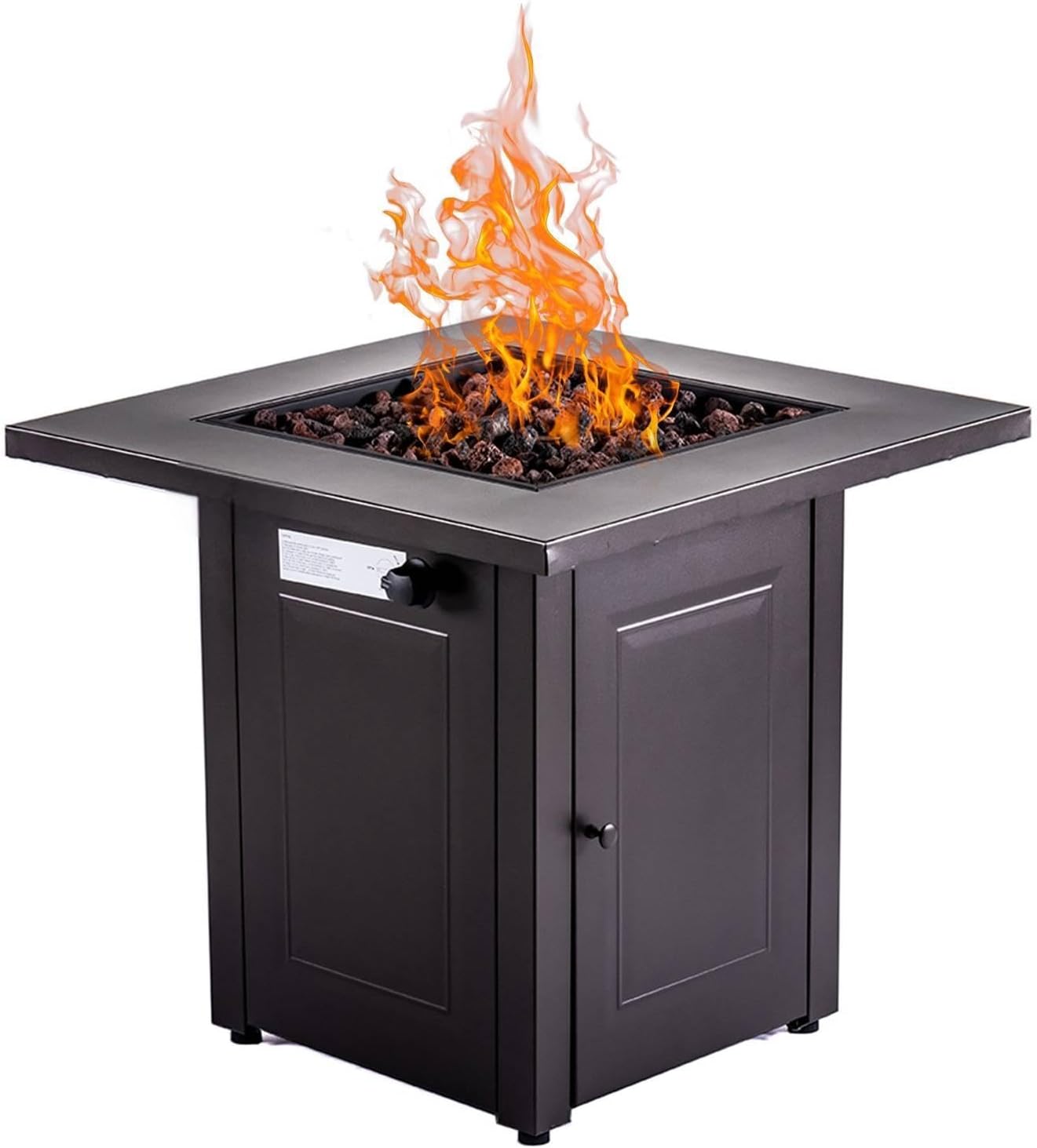 GARDEN COMFORT® Gas Fire Pit Table 28 inch Outdoor Propane Fire Pit Table, 50000 BTU Square 28