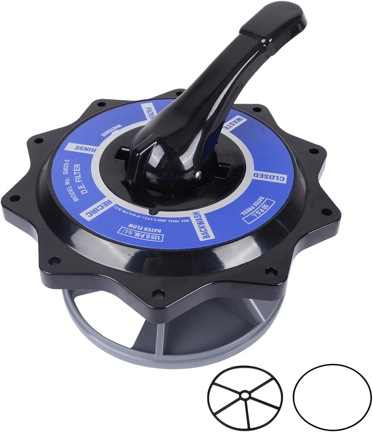 R0443900 Replacement Kit, 2-Inch Multi-Port Valve Top Cap Assembly Compatible with Zodiac Jandy Side Mount Backwash Valves, Includes Diverter Valve Gasket